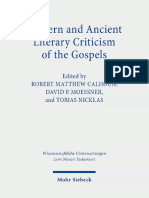 Modern and Ancient Literary Criticism of The Gospels Continuing The Debate On Gospel Genres (Wissenschaftliche Untersuchungen. (Robert Matthew Calhoun (Editor) Etc.) (Z-Library)