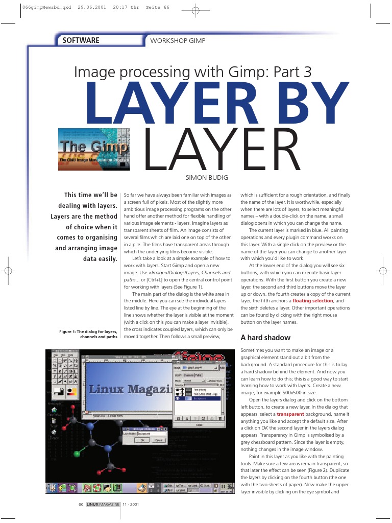 GIMP Layers Tutorial: Moving & Effects | PDF | Image Processing ...