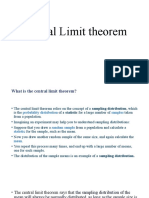 Central Limit Theorem Inferential Statistics