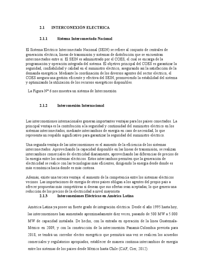 Interconexión Electrica | PDF | Ingenieria Eléctrica | Electricidad