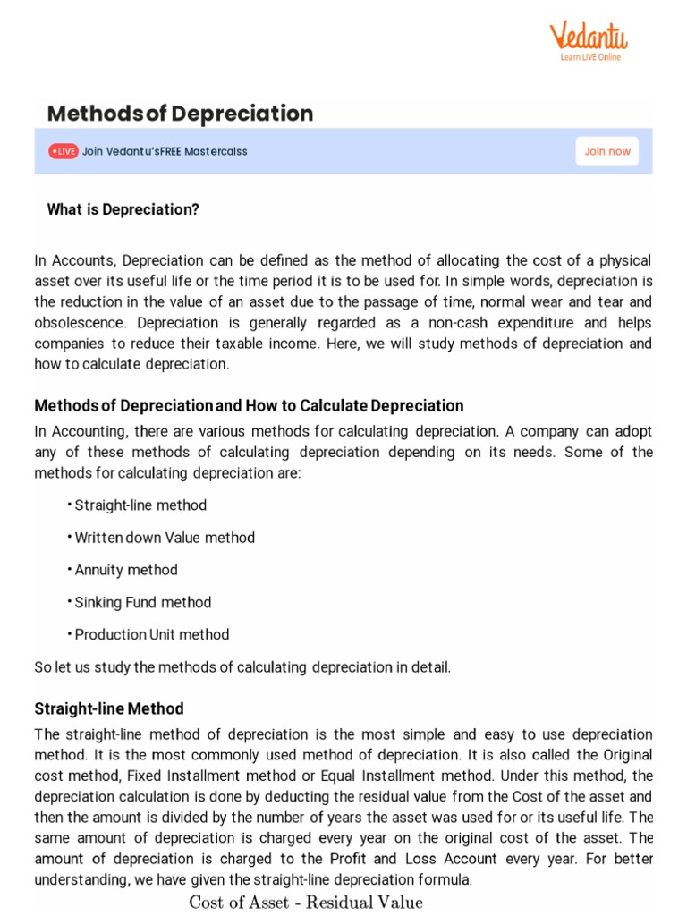 Methods of depreciation pdf