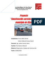 INFORME DE PROYECTO DE MAQUINARIA Y EQUIPO DE CONSTRUCCION (Arias Jaldin Daniel y Calani Atahuichi Josue David)