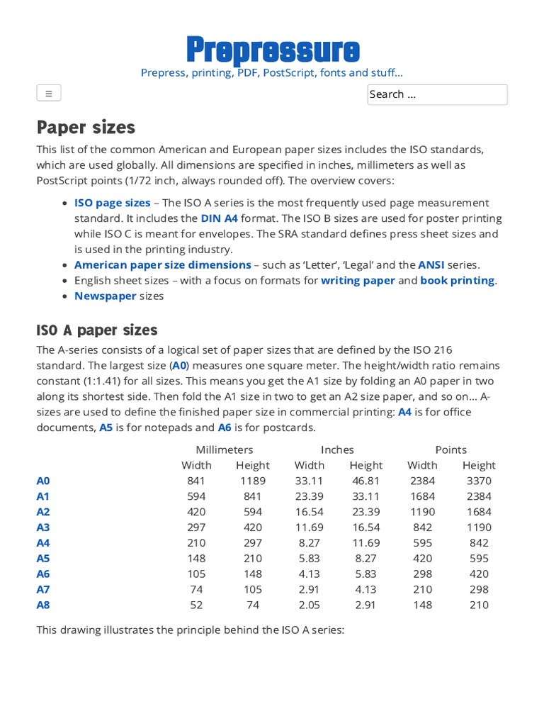 Comprehensive Guide to Paper Sizes | PDF | Printing | Stationery