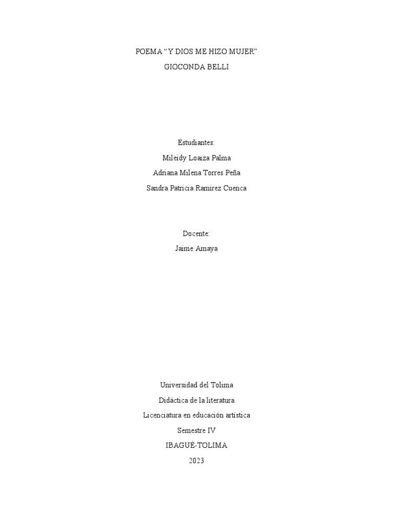 Y Dios Me Hizo Mujer Pdf