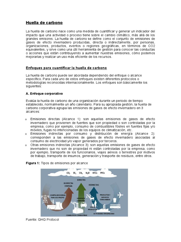 Guía Completa: Enfoques de Huella de Carbono | PDF | Huella de carbono ...