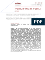 Linguagens Sensoriais para Geografia Inclusiva A Formulação Do Pensamento Geográfico Na Mediação Do Conteúdo Cidade