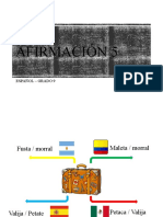 Afirmación 5 - Variantes Dialectales