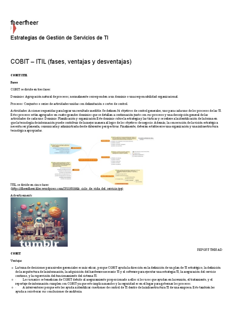 Ventajas y Desventajas de COBIT e ITIL | PDF | Cobit | Itil