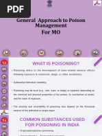 Emergency Care For MO - General Approach To Poison Management