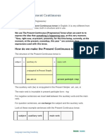 Present continuous grammar rule