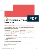 Parte Material y Parte Procesal