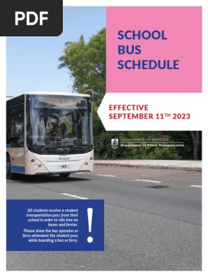 School BUS Schedule SEPT 2023