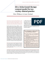 A Cognitive Behavioural Therapy Assessment Model For Use in Everyday Clinical Practice