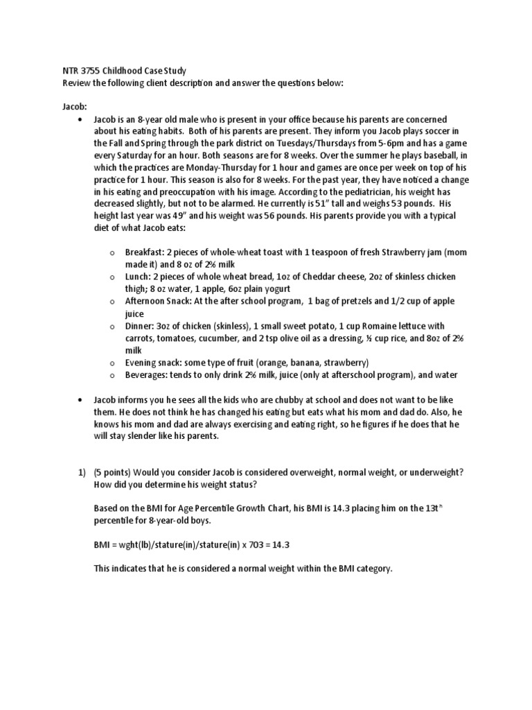 childhood-case-study-2-pdf-body-mass-index-nutrition