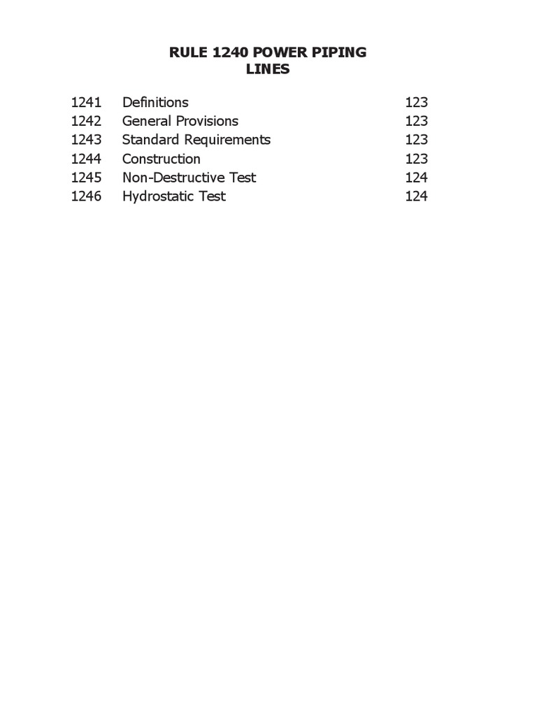 Rule 1240: Power Piping Standards | PDF | Pipe (Fluid Conveyance) | Valve