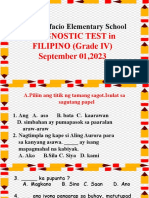 Diagnostic Test Filipino Grade IV