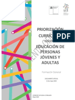 Educ Personas Jóvenes y Adultas Priorización COVID Curricular