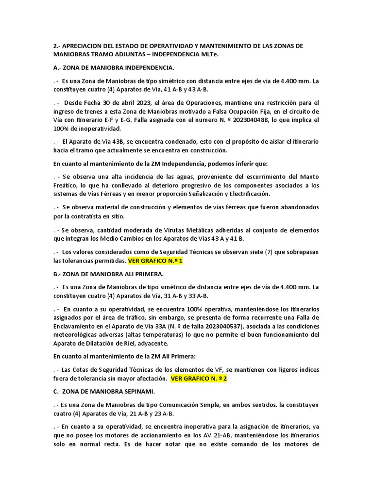 Mantenimiento y Operatividad de Zonas de Maniobras | PDF | Transporte ...