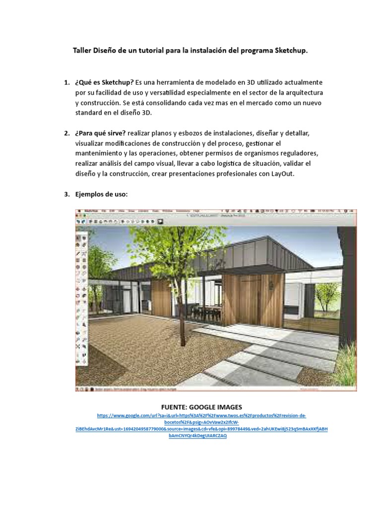Tutorial de Instalación de SketchUp | PDF | Sketch Up | Archivo de ...