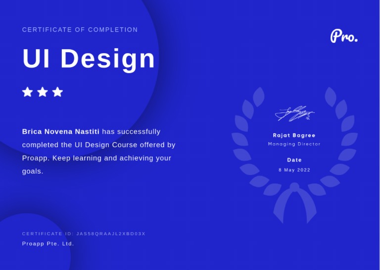 UI Design Certificate | PDF