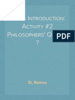 Philosophy Class Introduction: Activity #2 Philosophers' Quotes ?