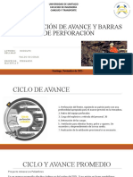 Perforación de Avance y Barras de Perforación