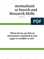 Contextualized Online Search and Research Skills