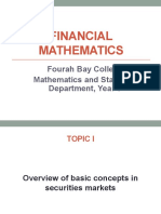 Financial Mathematics - Topic 1-1