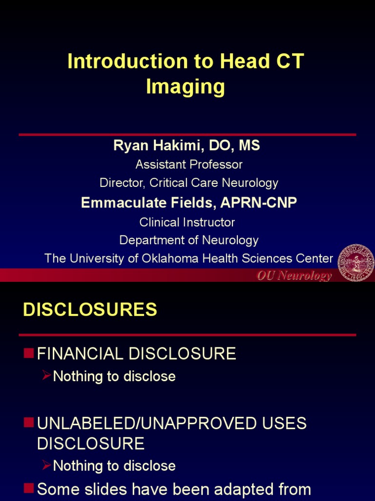 Intro Head CT | PDF | Human Brain | Ct Scan