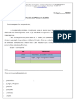 BILHETE RECUPERAÇÃO PARALELA 2º Trimestre 2023 Correta