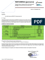 Surat Panggilan Tes Pt. Pertamina (Persero) Jakarta