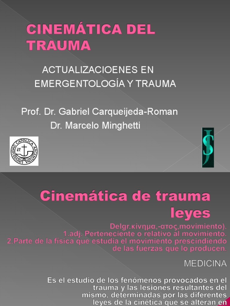 Cinematica Del Trauma | PDF | Proyectiles | Munición