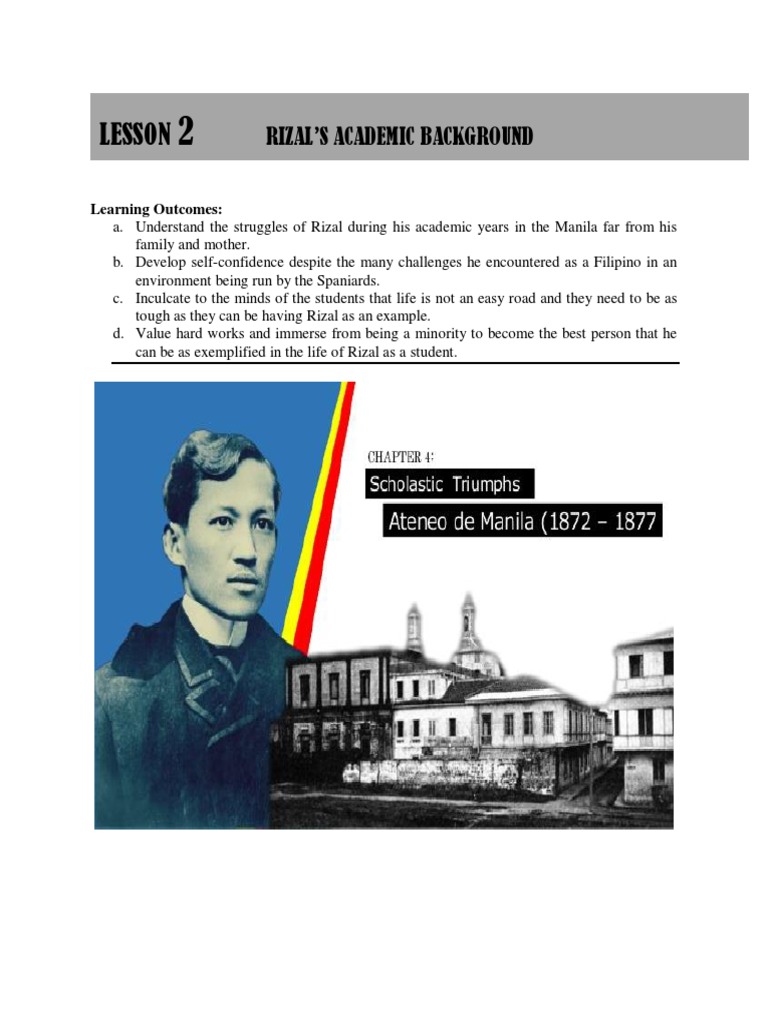 Rizal's Academic Journey and Achievements | PDF | Manila | Philippines