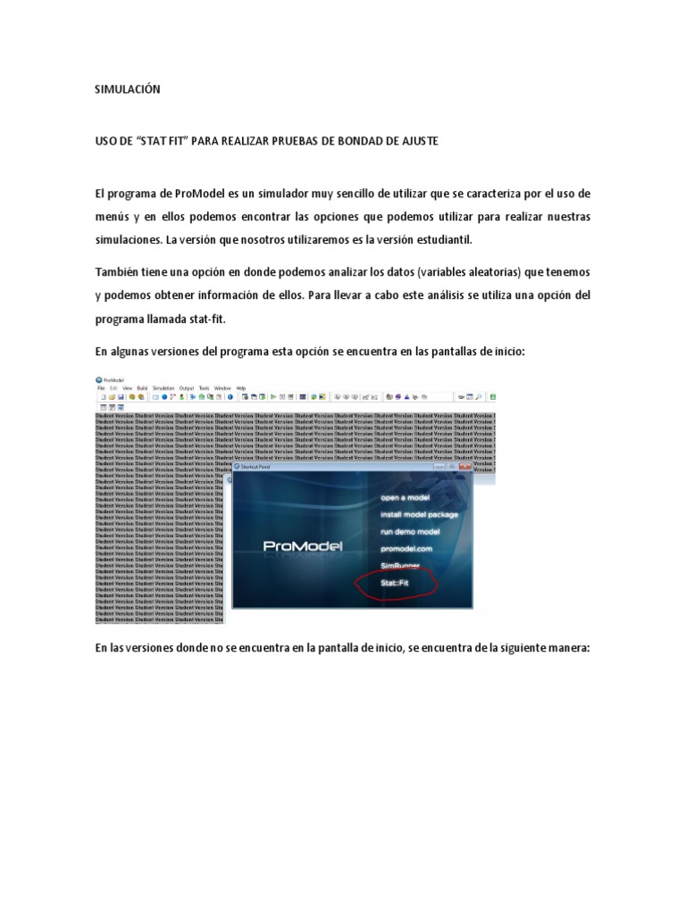 Uso de Stat Fit en Pruebas de Ajuste | PDF | Desviación Estándar ...