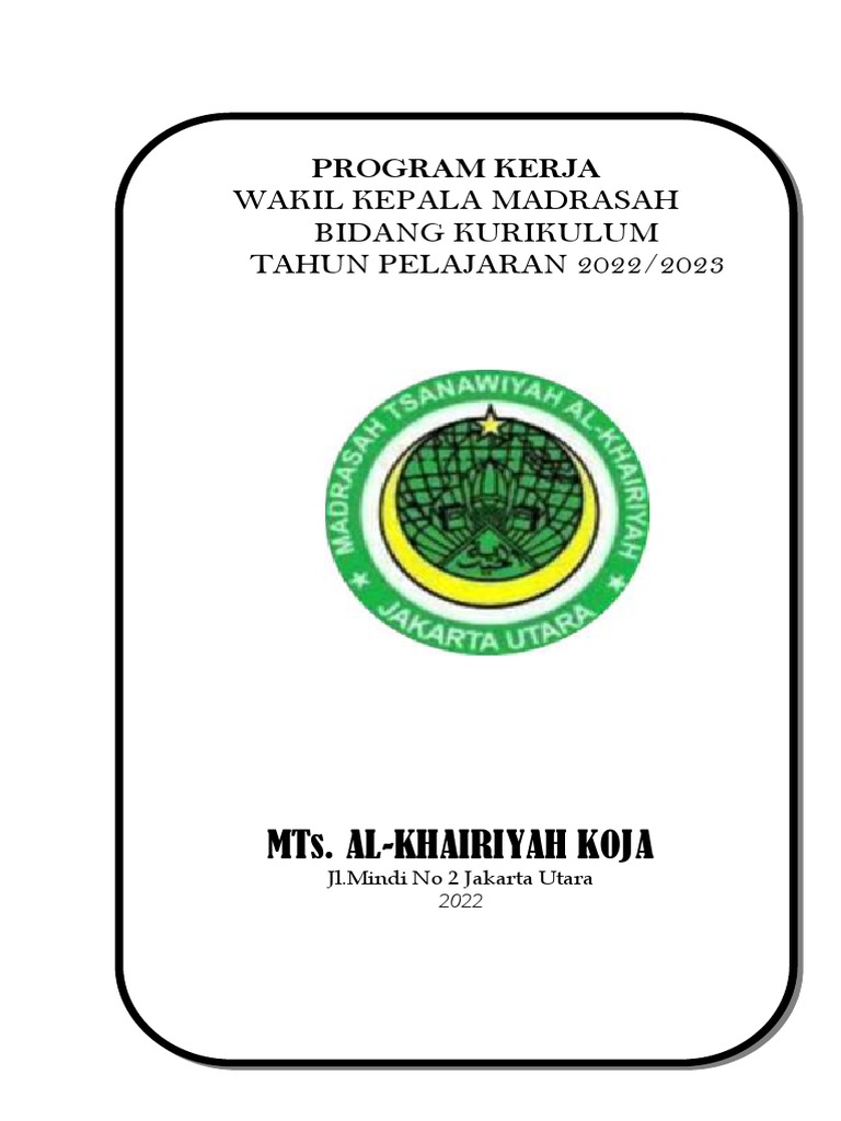 Program Kerja Waka Kurikulum 2022/2023 | PDF