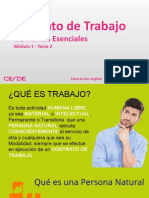 Módulo 1 - Tema 2 Contrato de Trabajo Elementos Esenciales