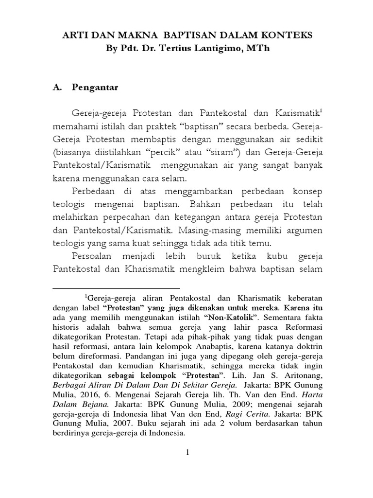 Makna dan Arti Baptisan dalam Alkitab | PDF | Kajian Bahasa Asing