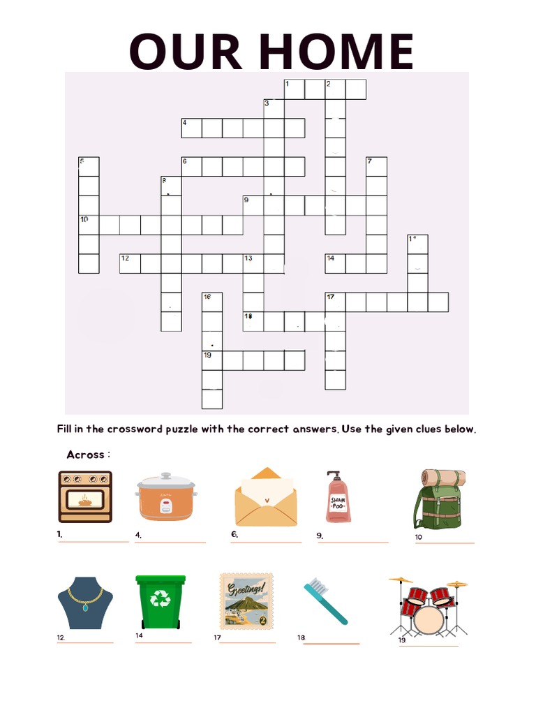 Crossword Unit 1 Flyers PDF