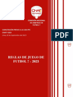 Reglas de Juego AAF7 2023 - Clausura PFC Masculino