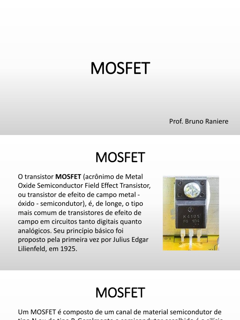 Mosfet | PDF | MOSFET | Ciência de Materiais