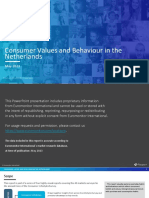 Consumer Values and Behaviour in The Netherlands