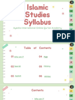 Islamic Studies Syllabus