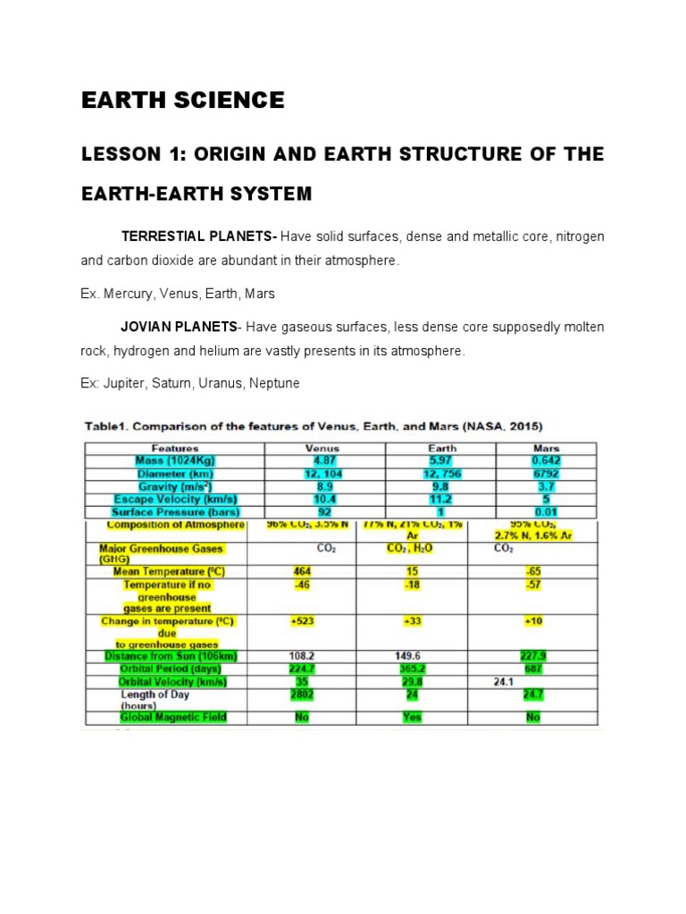 Earth Science PDF