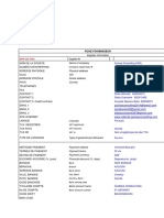 Bam Use Only: Fiche Fournisseur