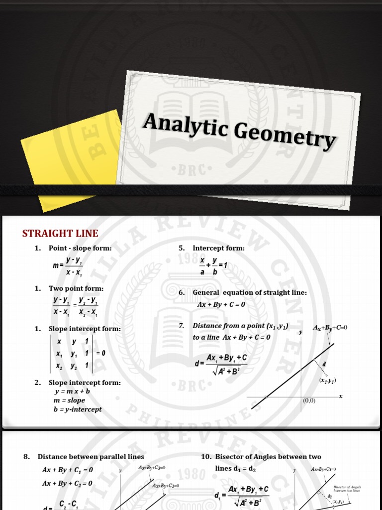 Essential Analytic Geometry Concepts | PDF