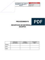 OXY-PR-M-001 (Recepcion de Materiales y Equipos)