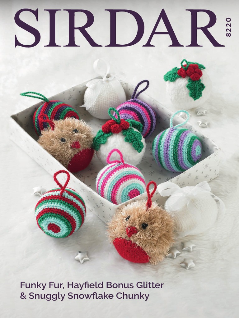 Crochet Furry Snowball Baubles - Free Pattern - Annie Design Crochet