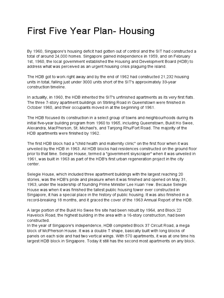 first-five-year-housing-plan-of-singapore-pdf-residential-buildings