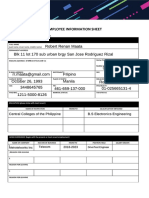 Employee Information Sheet (EIS) - V1