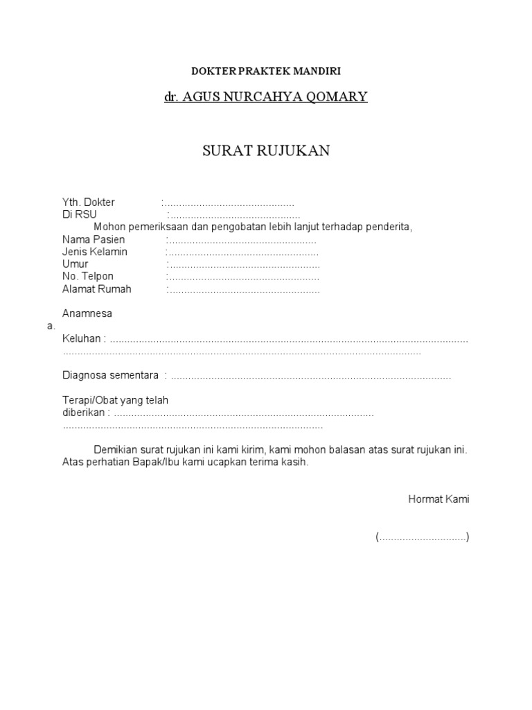 Surat Rujukan | PDF